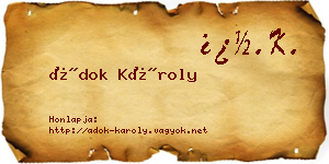 Ádok Károly névjegykártya
